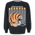 NFL (team Rated) - Cincinnati Bengals Helmet Crew Neck Sweatshirt 1990s Large Vintage Retro Football