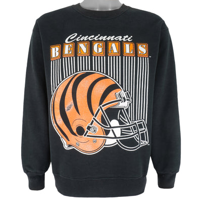 NFL (Team Rated) - Cincinnati Bengals Helmet Crew Neck Sweatshirt 1990s Large
