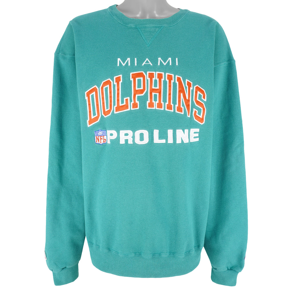 Champions - Miami Dolphins Embroidered Sweatshirt 1990s XX-Large