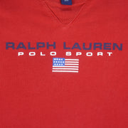 Ralph Lauren (Polo) - Red Polo Jeans Co. Crew Neck Sweatshirt 1990s Medium Vintage Retro