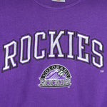 MLB (Logo 7) - Colorado Rockies Embroidered Crew Neck Sweatshirt 1990s X-Large Vintage Retro Baseball
