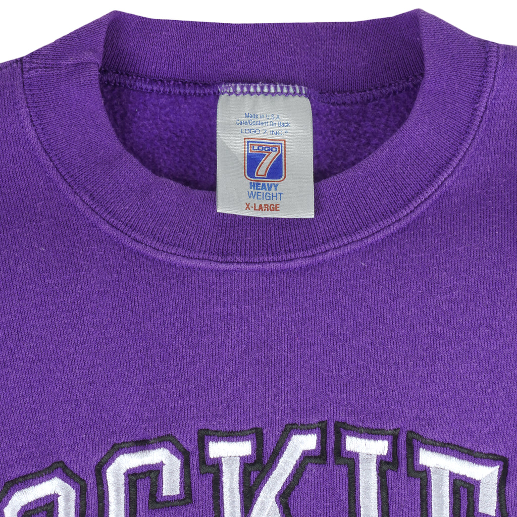 MLB (Logo 7) - Colorado Rockies Embroidered Crew Neck Sweatshirt 1990s X-Large Vintage Retro Baseball