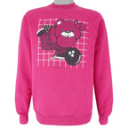 Vintage (Jerzees) - Bear & Bowling Crew Neck Sweatshirt 1990s Large Vintage Retro