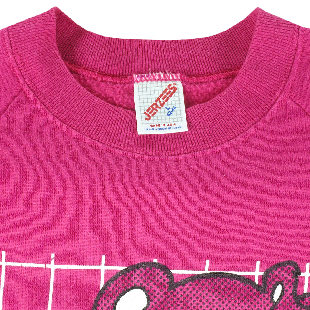 Vintage (Jerzees) - Bear & Bowling Crew Neck Sweatshirt 1990s Large Vintage Retro