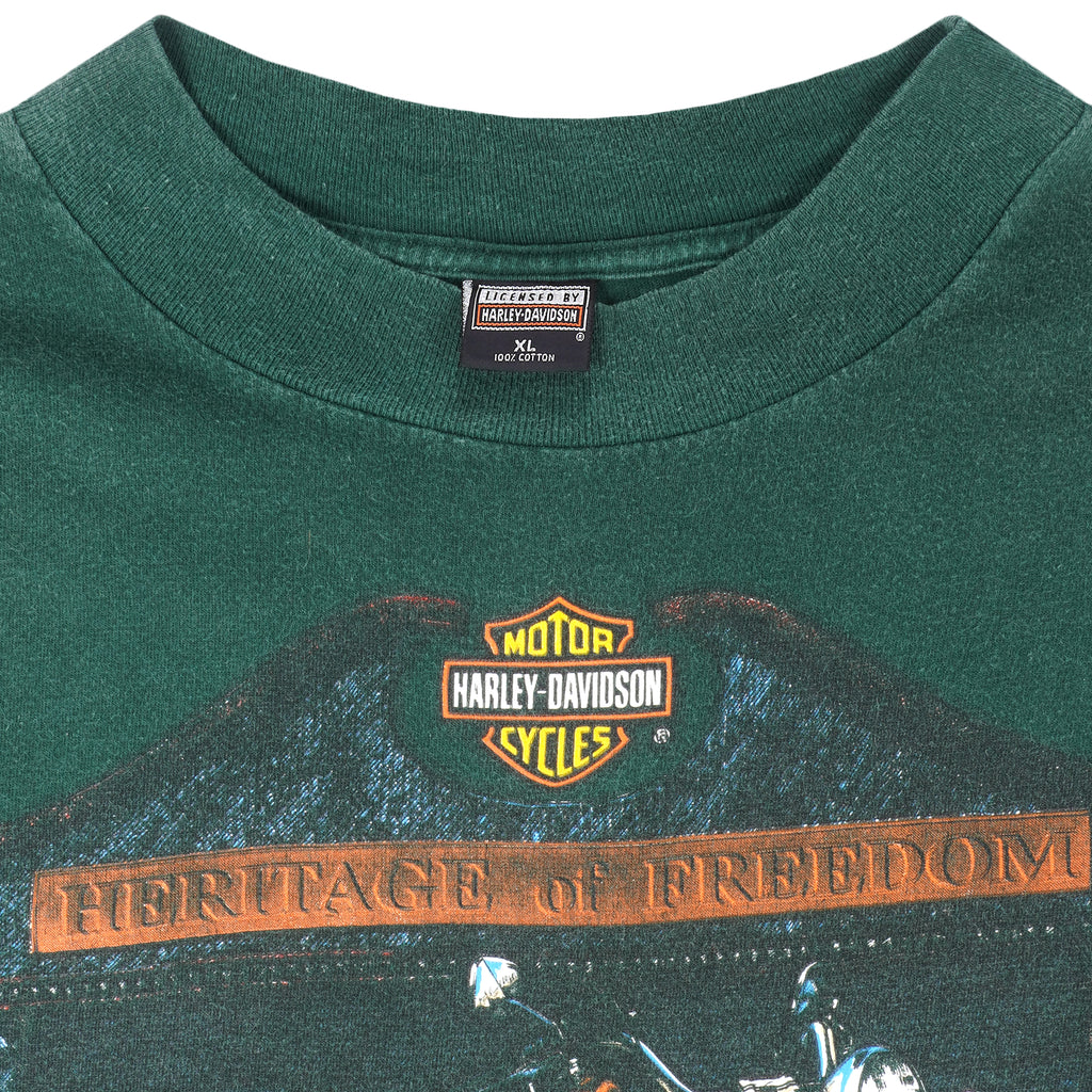 Harley Davidson - Heritage of Freedom Crew Neck Sweatshirt 1990s X-Large Vintage Retro