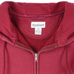 Carhartt - Red Zip-Up Hooded Jacket 1990s XX-Large Vintage Retro