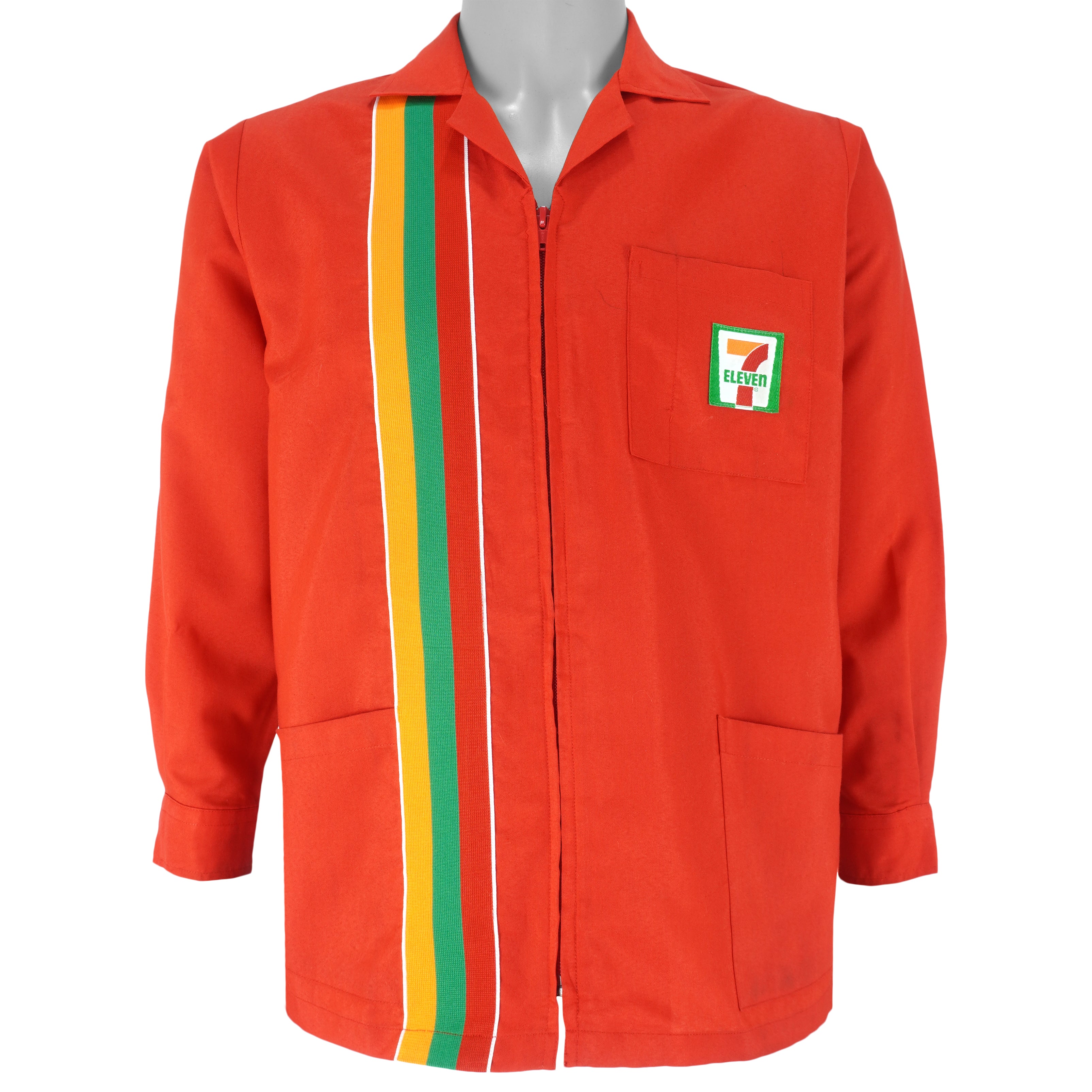 Vintage - Orange Zip-Up Jacket 1990s Medium Vintage Retro