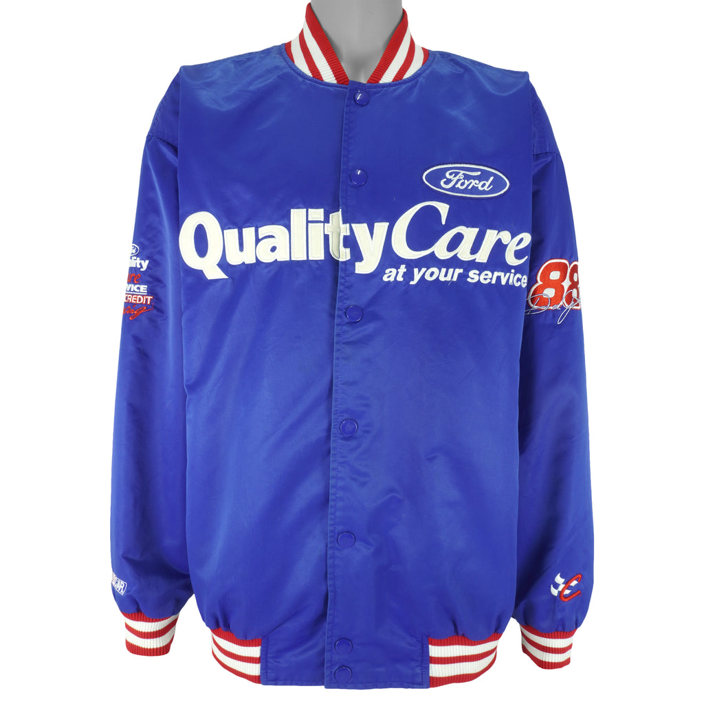 NASCAR (Chase) - Blue Quality Care Ford Racing Jacket 1990s X-Large Vintage Retro
