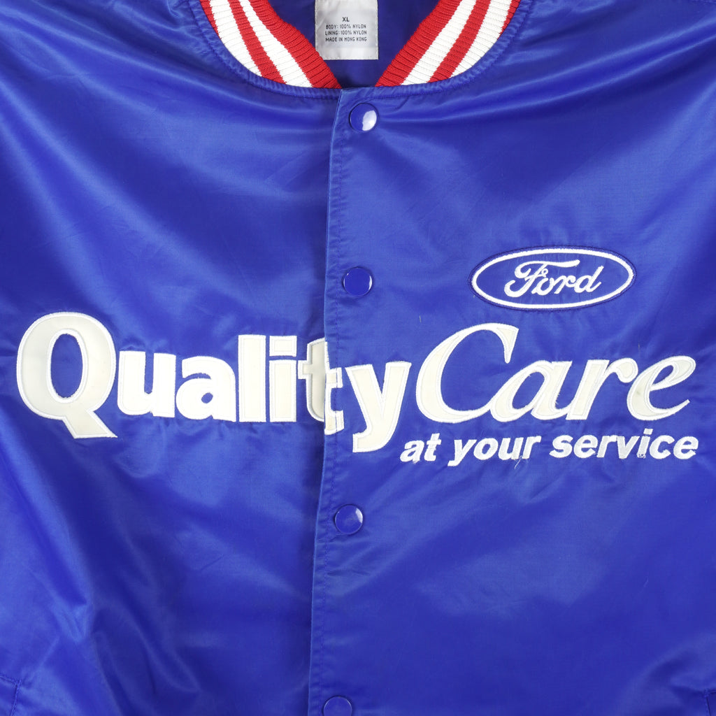 NASCAR (Chase) - Blue Quality Care Ford Racing Jacket 1990s X-Large Vintage Retro