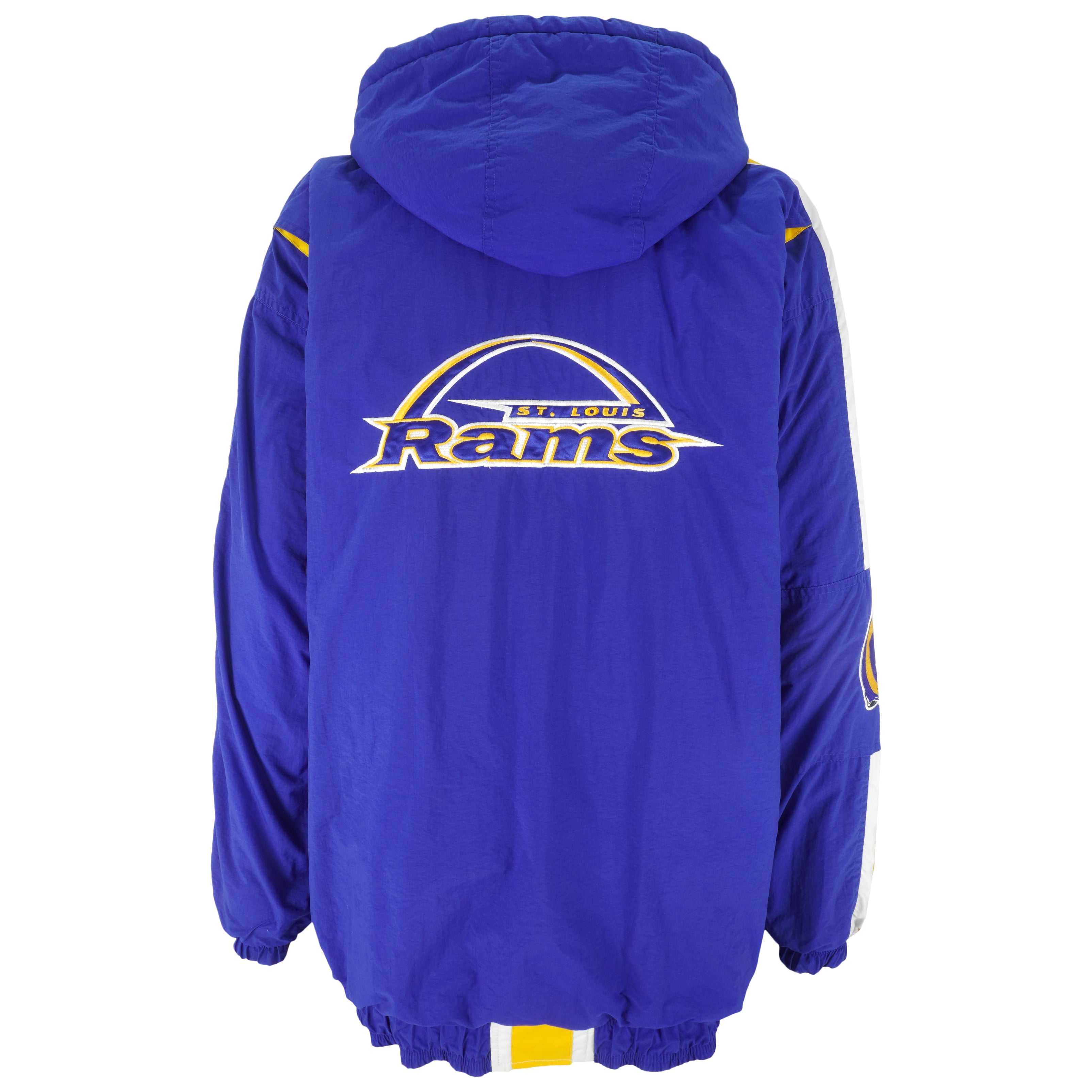 Starter - St. Louis Rams Embroidered Hooded Jacket 1990s XX-Large Vintage Retro College