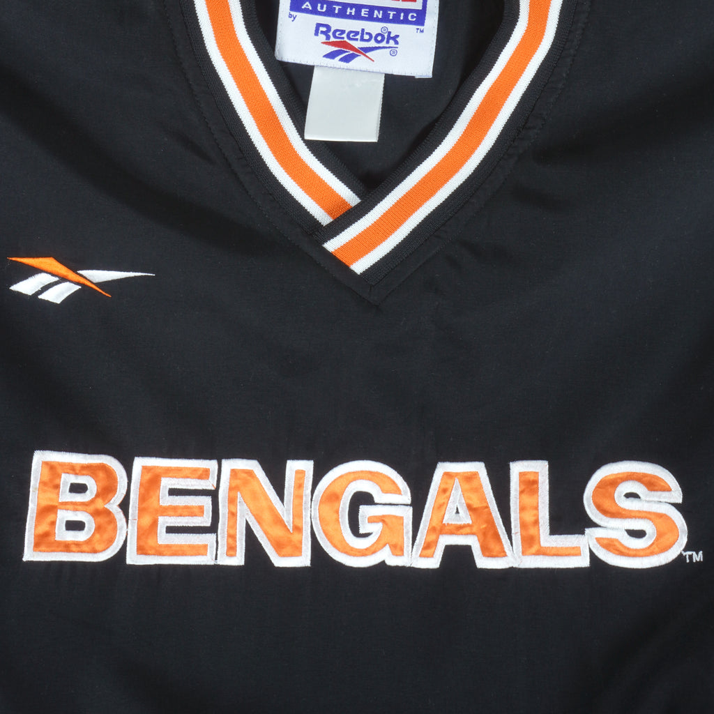 Reebok (Pro Line) - Cincinnati Bengals Pullover Windbreaker 1990s Large Vintage Retro Football