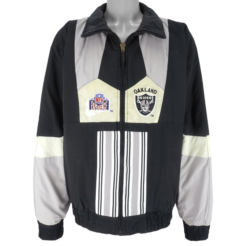 NFL (Pro Player) - Oakland Raiders Reversible Jacket 1990s X-Large Vintage Retro Football