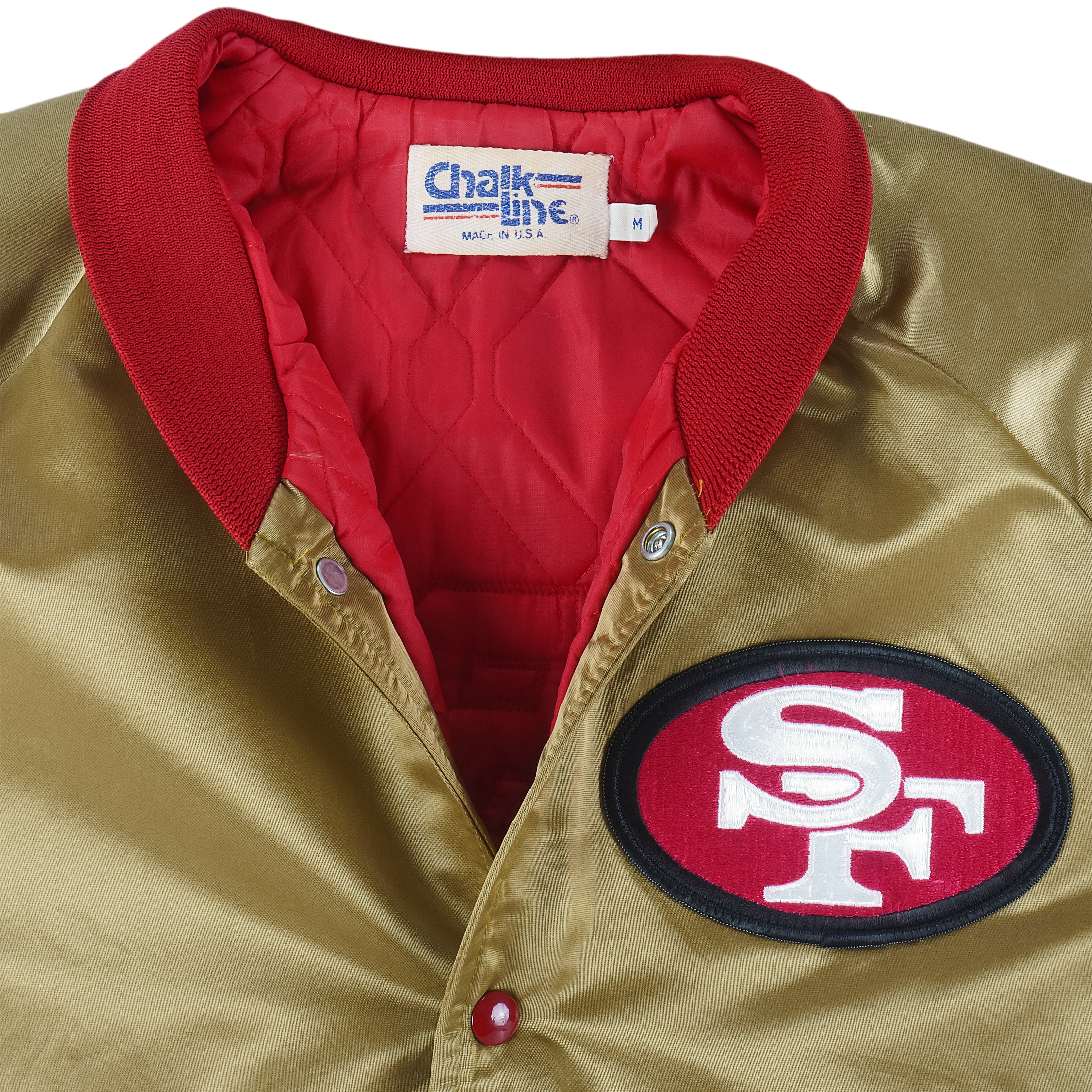 NFL (Chalk Line) - San Francisco 49ers Satin Jacket 1990s Medium Vintage Retro Football