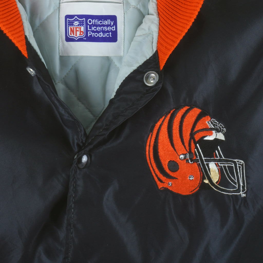 NFL (DeLong) - Cincinnati Bengals Football Satin Jacket 1990s Large Vintage retro Football
