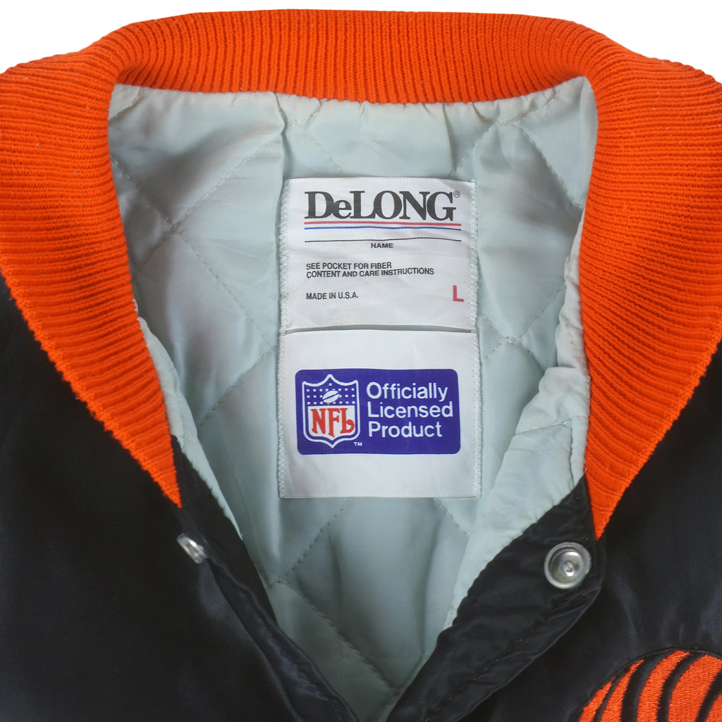 NFL (DeLong) - Cincinnati Bengals Football Satin Jacket 1990s Large Vintage retro Football