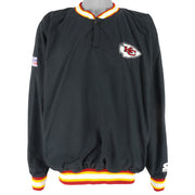 Starter - Kansas City Chiefs Pullover Windbreaker 1990s X-Large Vintage Retro Football