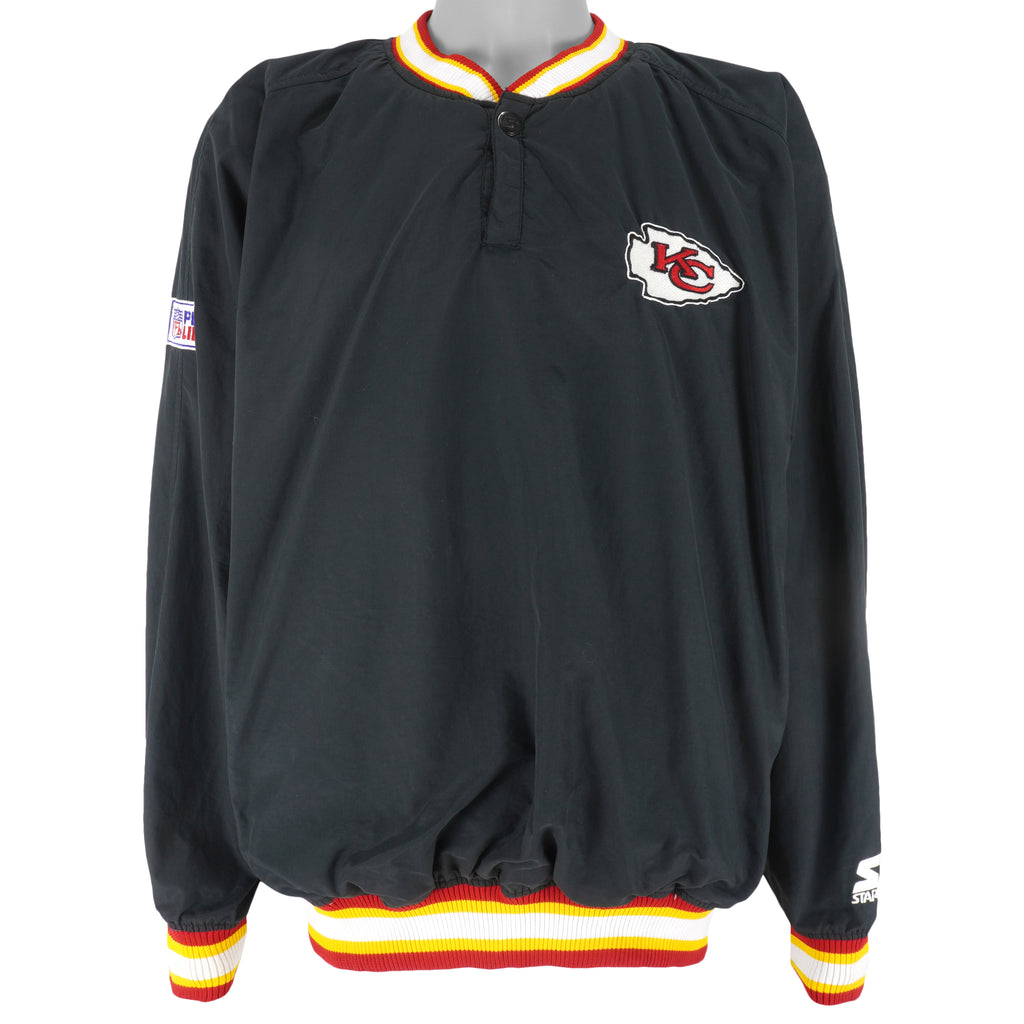 Starter - Kansas City Chiefs Pullover Windbreaker 1990s X-Large Vintage Retro Football