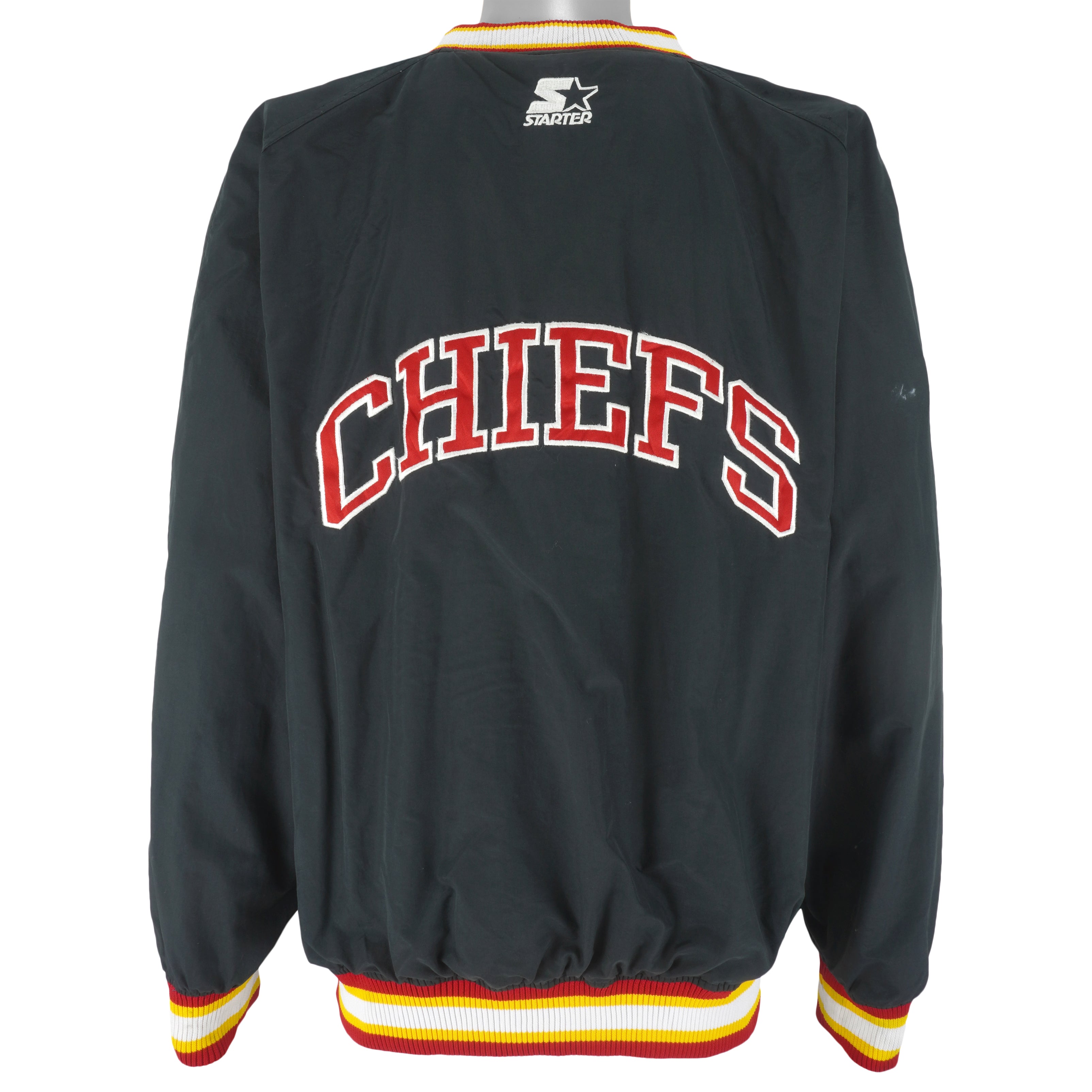 Starter - Kansas City Chiefs Pullover Windbreaker 1990s X-Large Vintage Retro Football