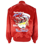 NASCAR - Budweiser Nothing Beats A Bud Bill Elliott Racing Satin Jacket 1990s Large