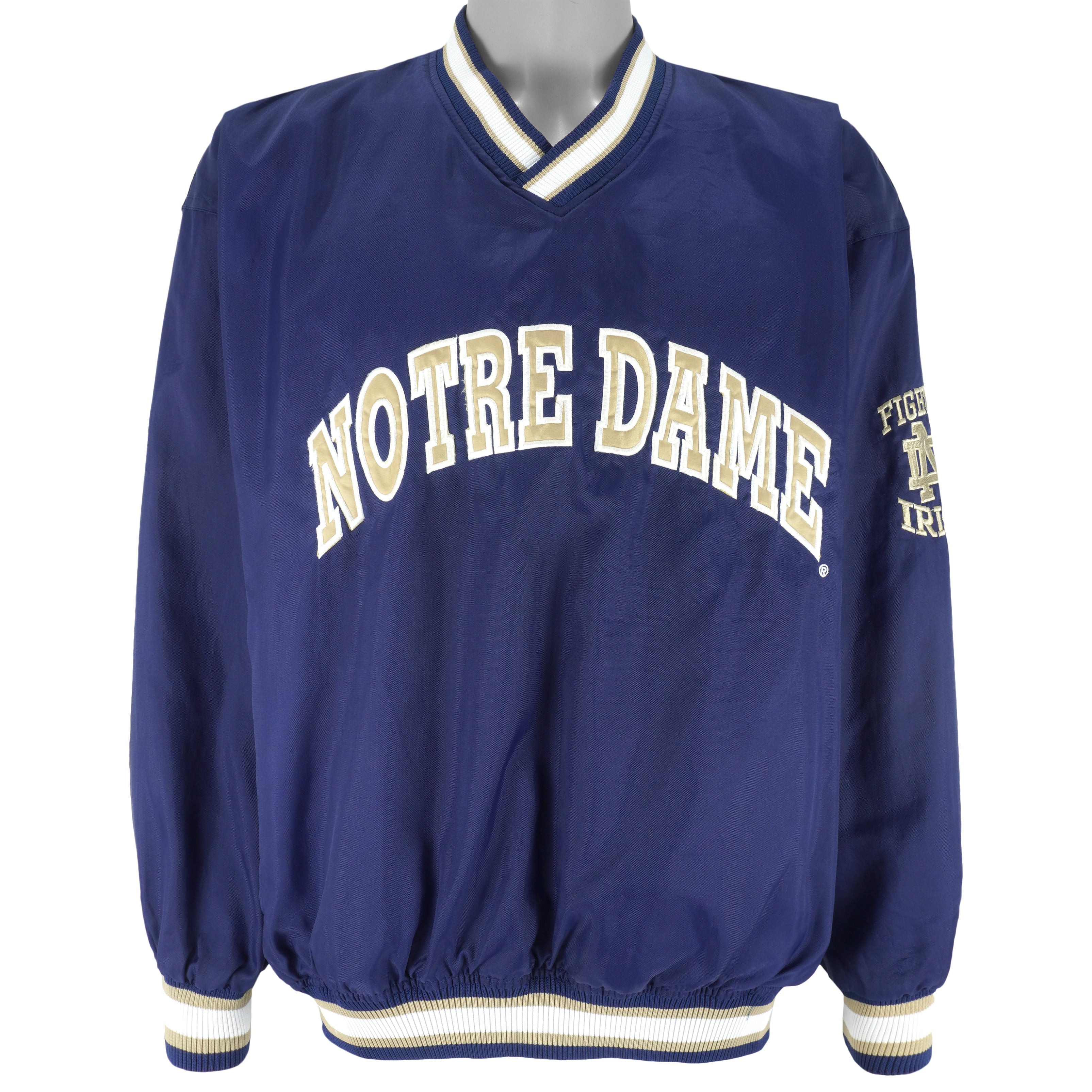 Starter - Notre Dame Fighting Irish Pullover Windbreaker 1990s Large Vintage Retro College