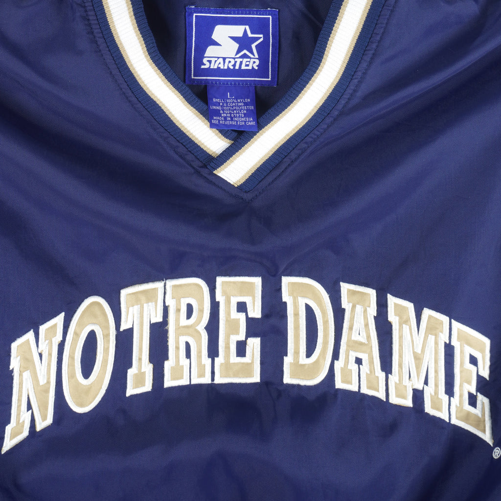 Starter - Notre Dame Fighting Irish Pullover Windbreaker 1990s Large Vintage Retro College