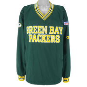 Champion - Green Bay Packers Pullover Windbreaker 1990s X-Large Vintage Retro Football