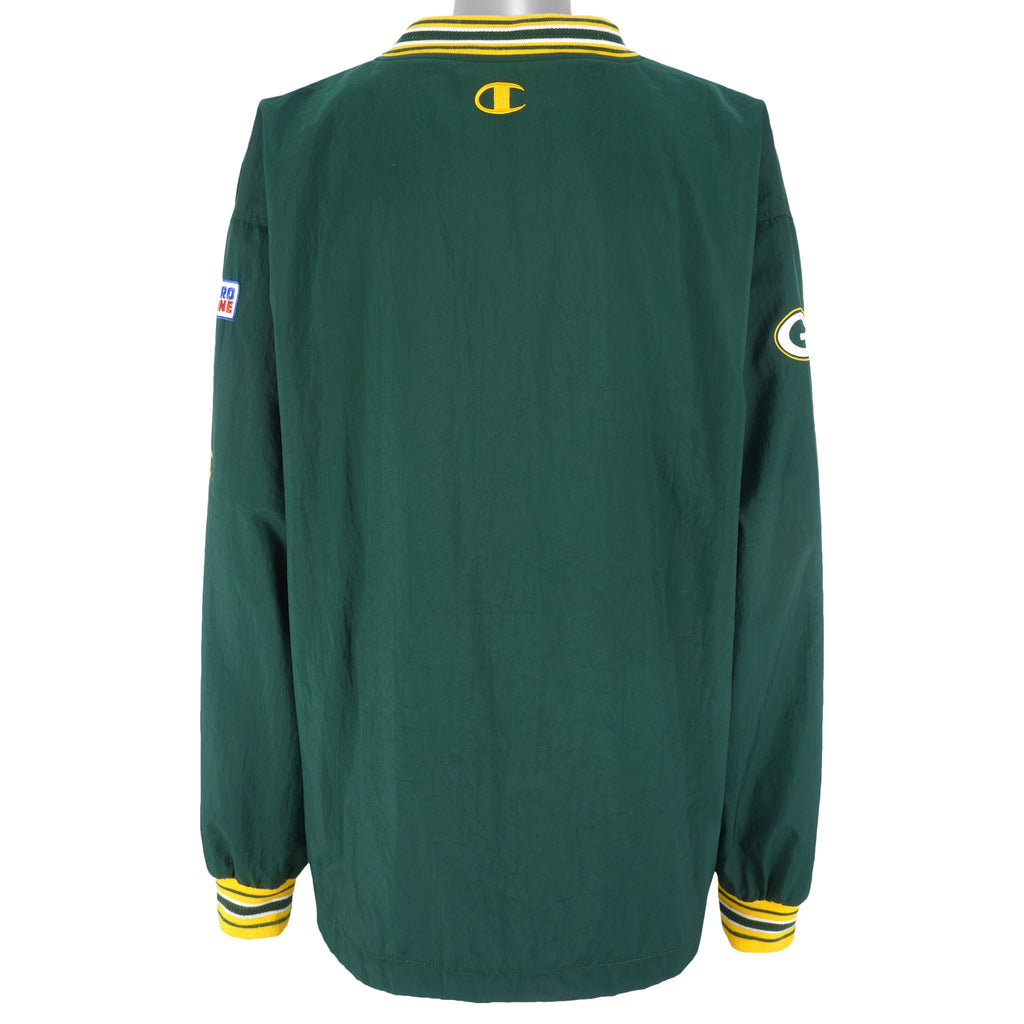 Champion - Green Bay Packers Pullover Windbreaker 1990s X-Large Vintage Retro Football