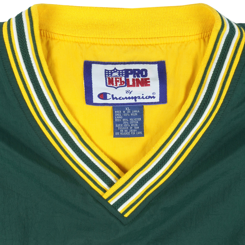 Champion - Green Bay Packers Pullover Windbreaker 1990s X-Large Vintage Retro Football