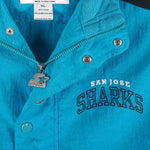 Starter - San Jose Sharks Embroidered Jacket 1990s X-Large Vintage Retro Hockey