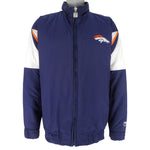 NFL (Logo 7) - Denver Broncos Embroidered Zip-Up Jacket 1990s X-Large Vintage Retro Football