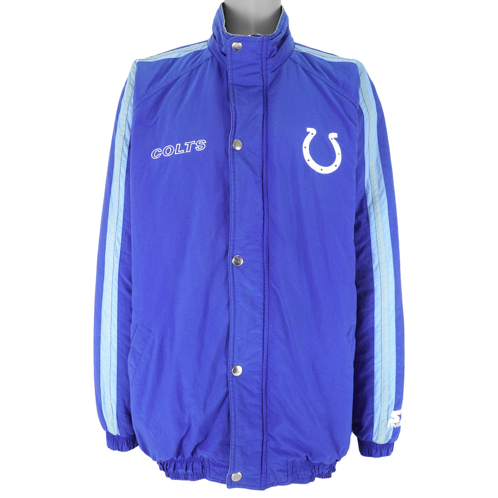 Starter - Indianapolis Colts Zip & Button-Up Jacket 1990s XX-Large Vintage Retro Football