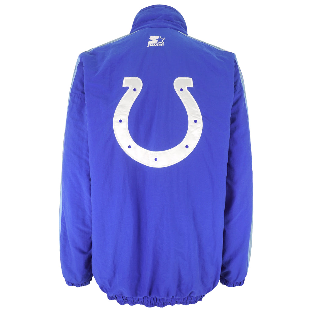 Starter - Indianapolis Colts Zip & Button-Up Jacket 1990s XX-Large Vintage Retro Football