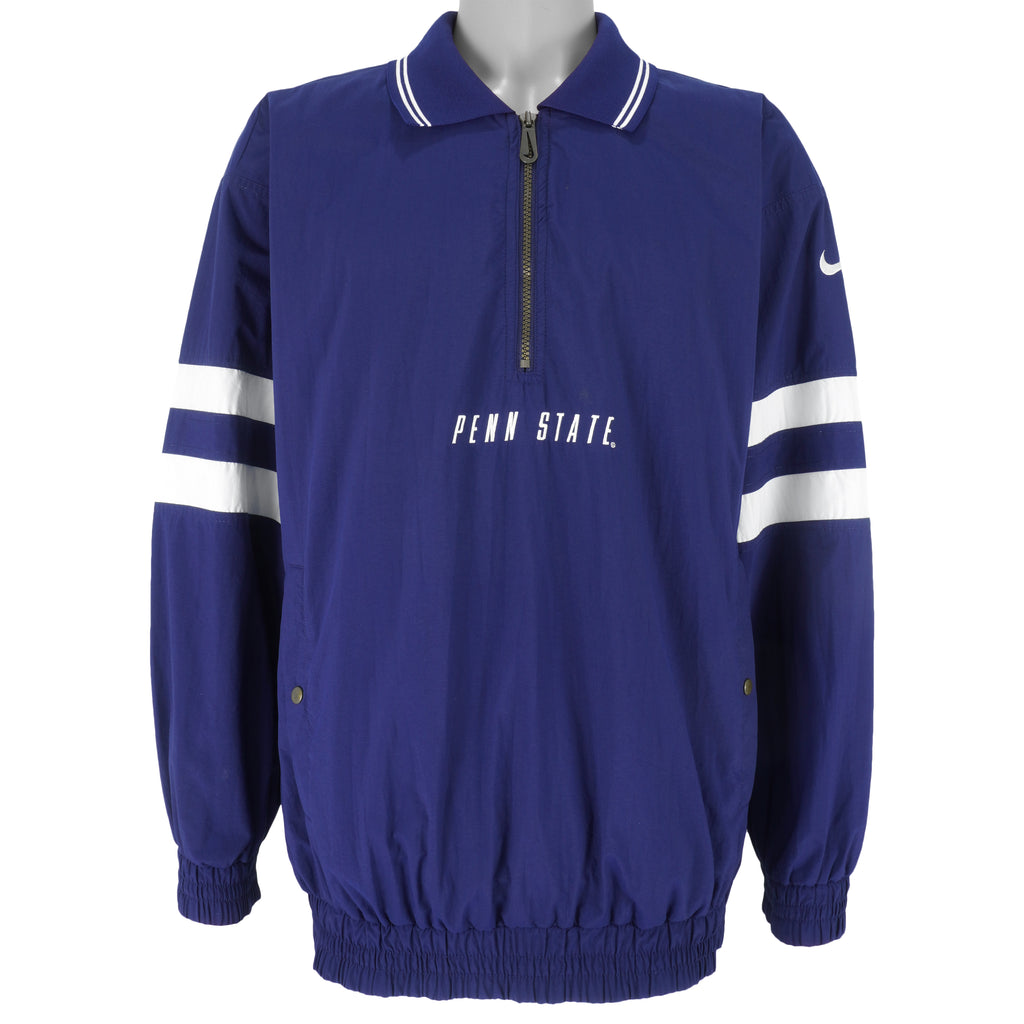 Nike - Penn State NCAA Pullover Windbreaker 1990s Medium Vintage Retro Football college