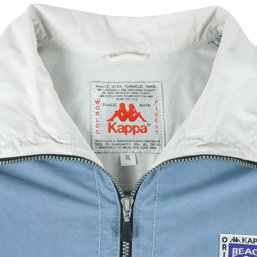 Kappa - Blue Beach Volley Zip-Up Jacket 1990s X-Large Vintage Retro