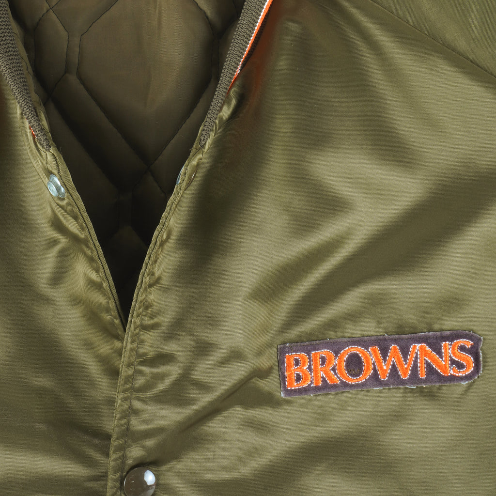 NFL (Chalk Line) - Cleveland Browns Satin Jacket 1990s X-Large Vintage Retro football