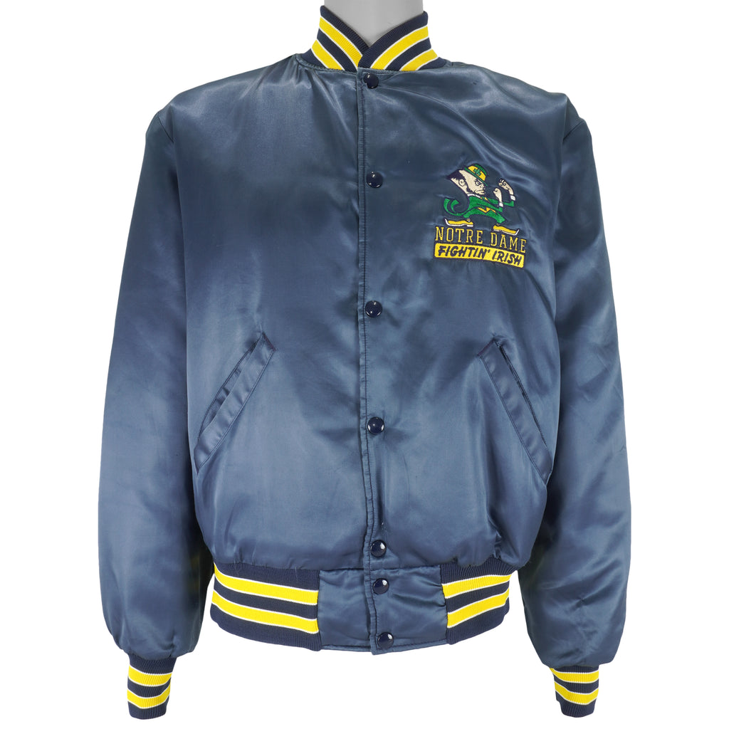 NCAA (Holloway) - Notre Dame Fighting Irish Satin Jacket 1990s Large Vintage Retro Football College