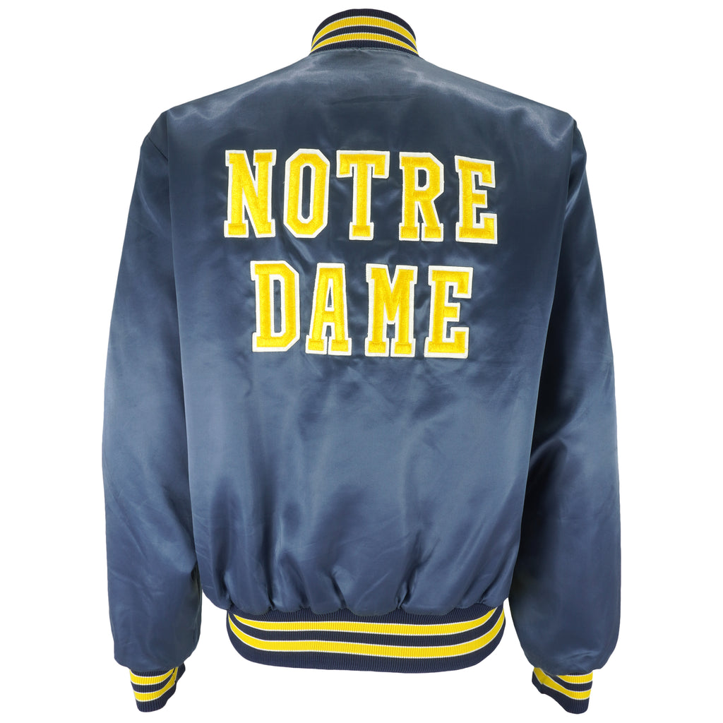 NCAA (Holloway) - Notre Dame Fighting Irish Satin Jacket 1990s Large Vintage Retro Football College