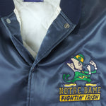 NCAA (Holloway) - Notre Dame Fighting Irish Satin Jacket 1990s Large Vintage Retro Football College
