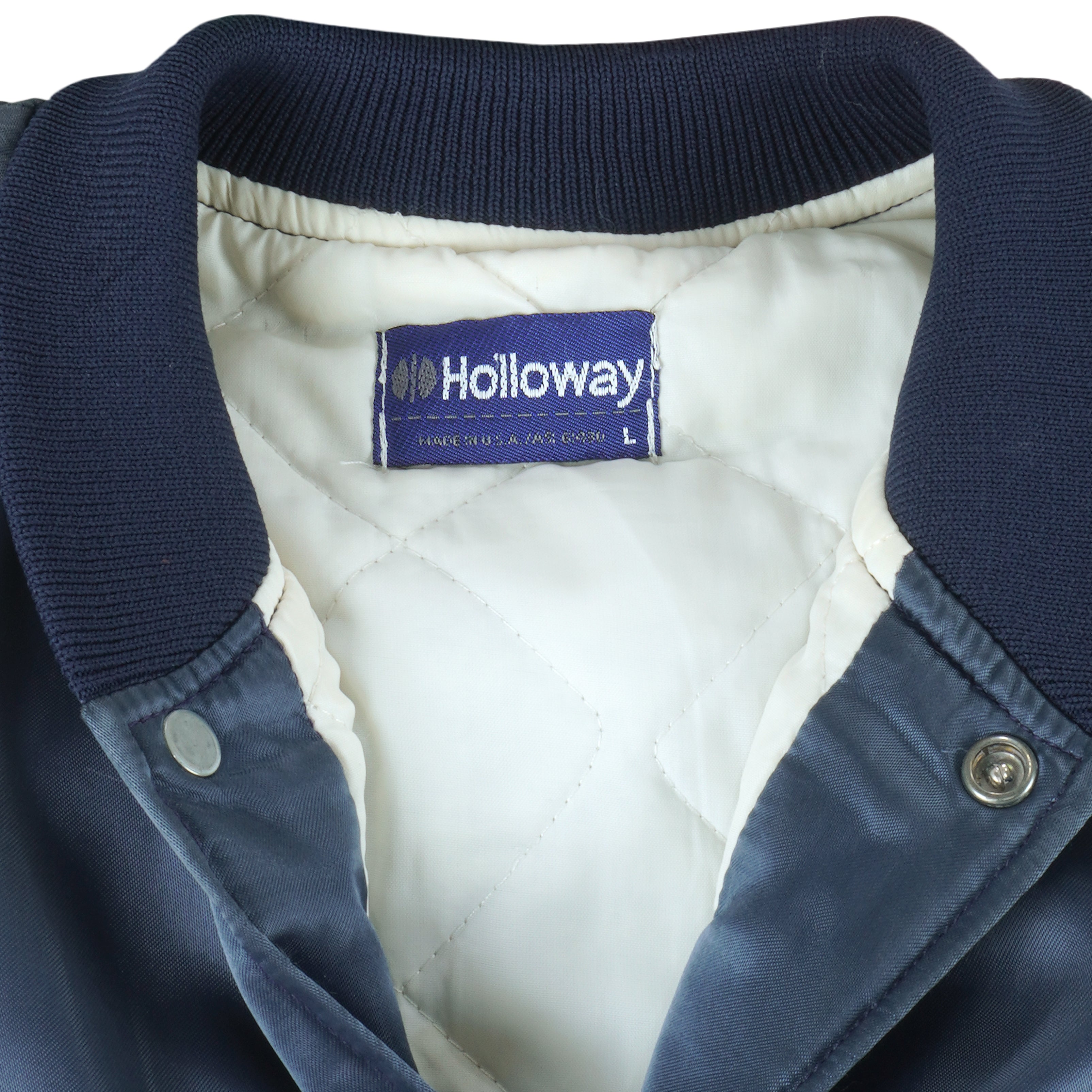 NCAA (Holloway) - Notre Dame Fighting Irish Satin Jacket 1990s Large Vintage Retro Football College