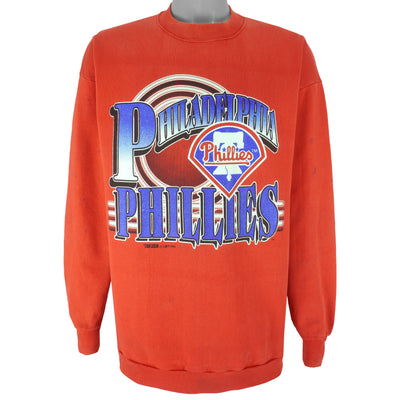 MLB (Trench) - Philadelphia Phillies Crew Neck Sweatshirt 1990s X-Large