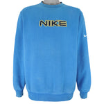 Nike - Blue Spell-Out Crew Neck Sweatshirt 2000s Medium Vintage Retro