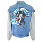 MLB (Street Legends) - Toronto Blue Jays Batter Denim Jacket 1990s Large Vintage Retro Baseball