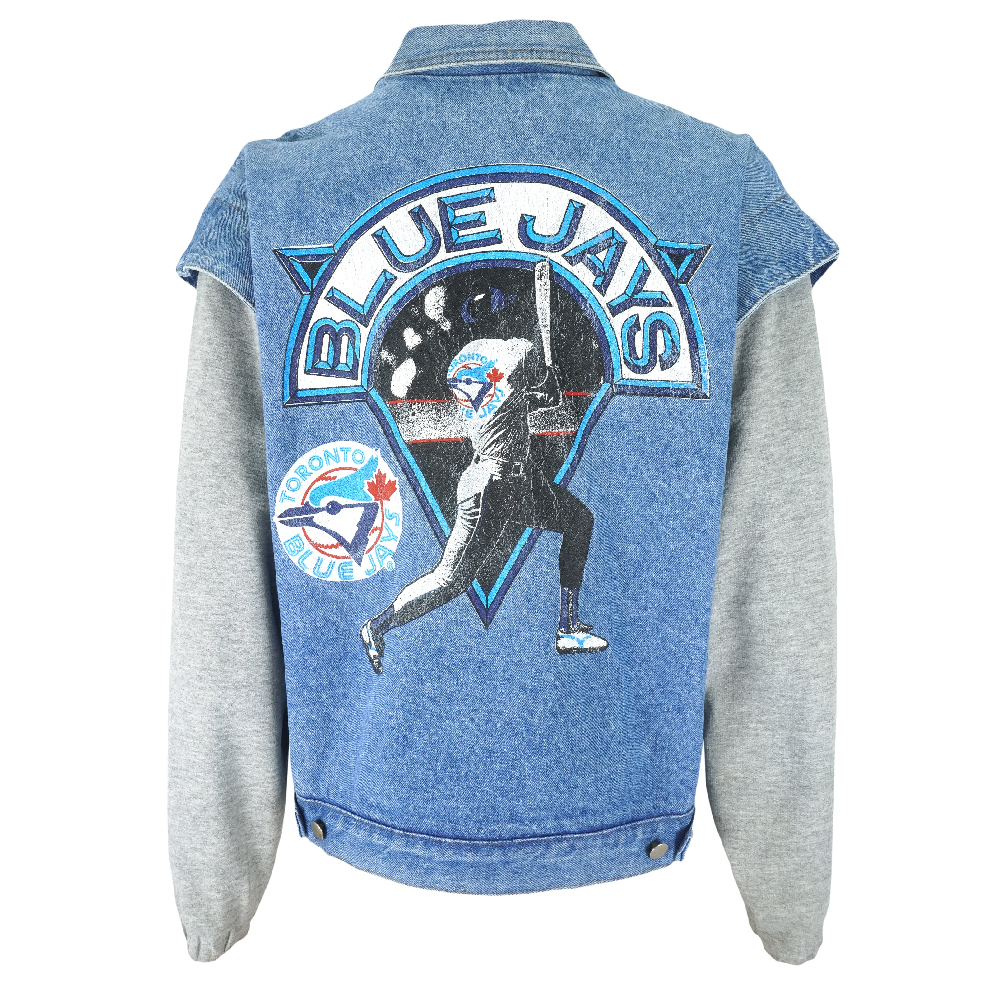 MLB (Street Legends) - Toronto Blue Jays Batter Denim Jacket 1990s Large Vintage Retro Baseball