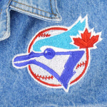 MLB (Street Legends) - Toronto Blue Jays Batter Denim Jacket 1990s Large Vintage Retro Baseball
