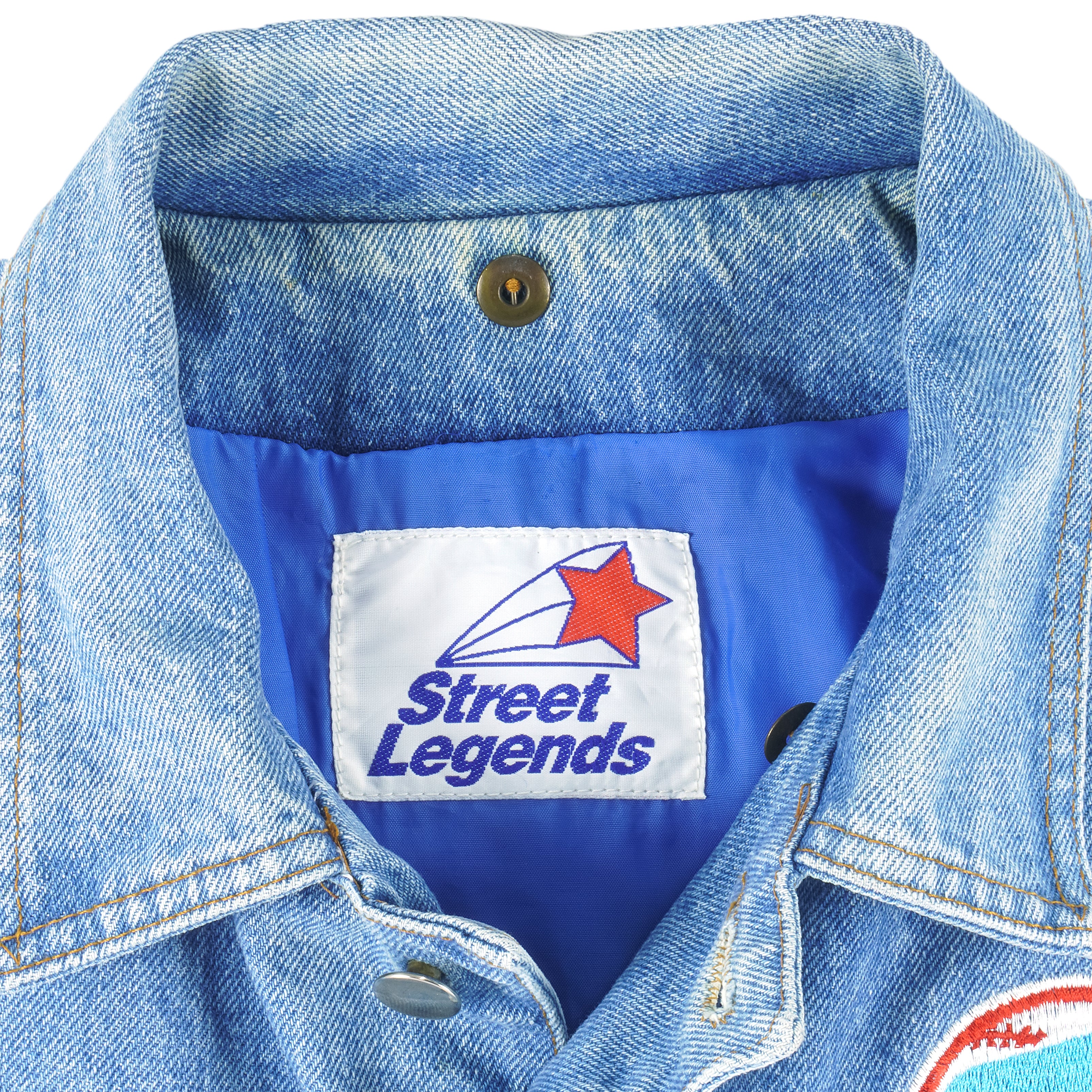 MLB (Street Legends) - Toronto Blue Jays Batter Denim Jacket 1990s Large Vintage Retro Baseball