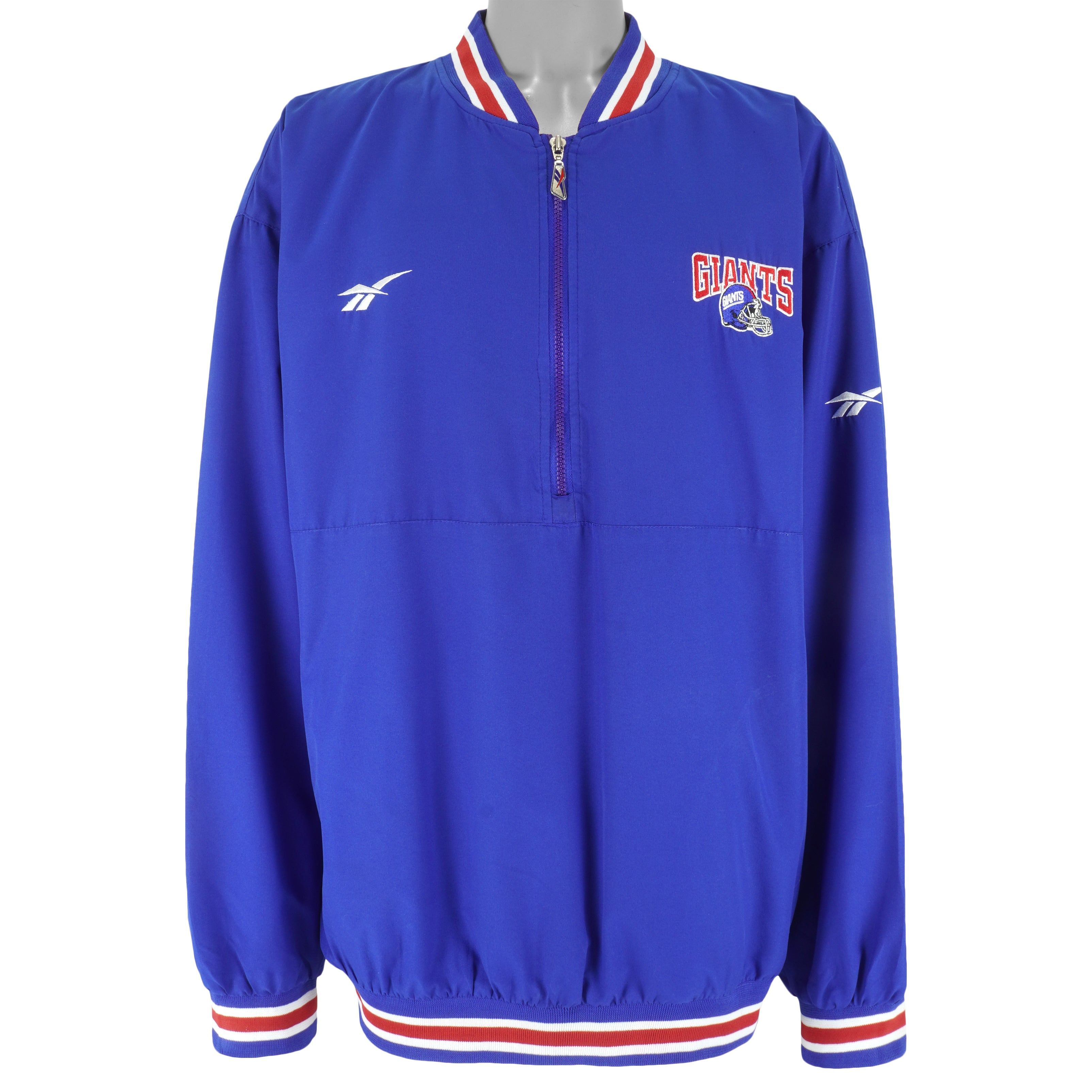 Reebok - New York Giants 1/2 Zip Windbreaker 1990s XX-Large Vintage Retro Football