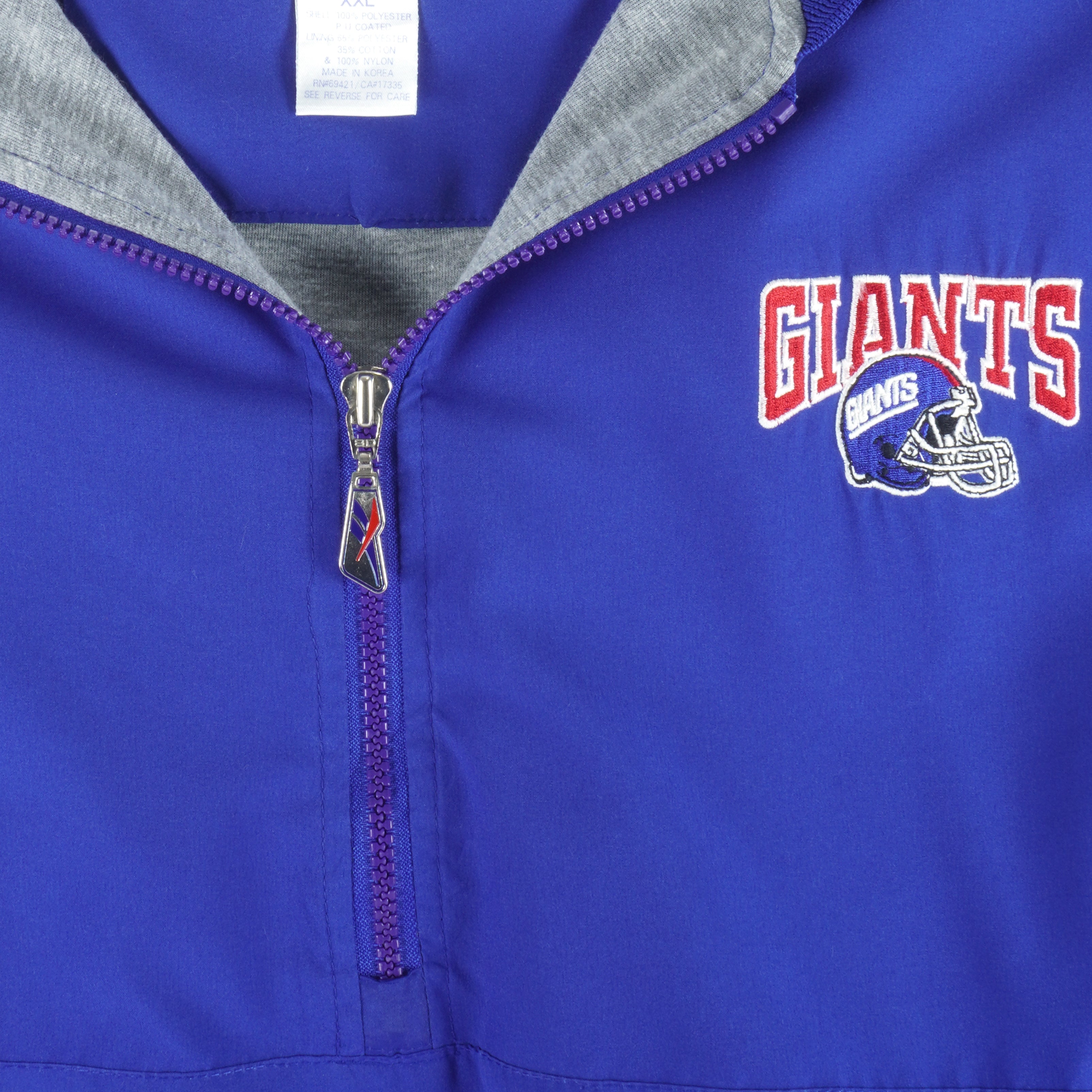 Reebok - New York Giants 1/2 Zip Windbreaker 1990s XX-Large