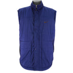 Nike - Blue Embroidered Puff Vest T-Shirt 1990s X-Large Vintage Retro