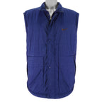 Nike - Blue Embroidered Puff Vest T-Shirt 1990s X-Large Vintage Retro