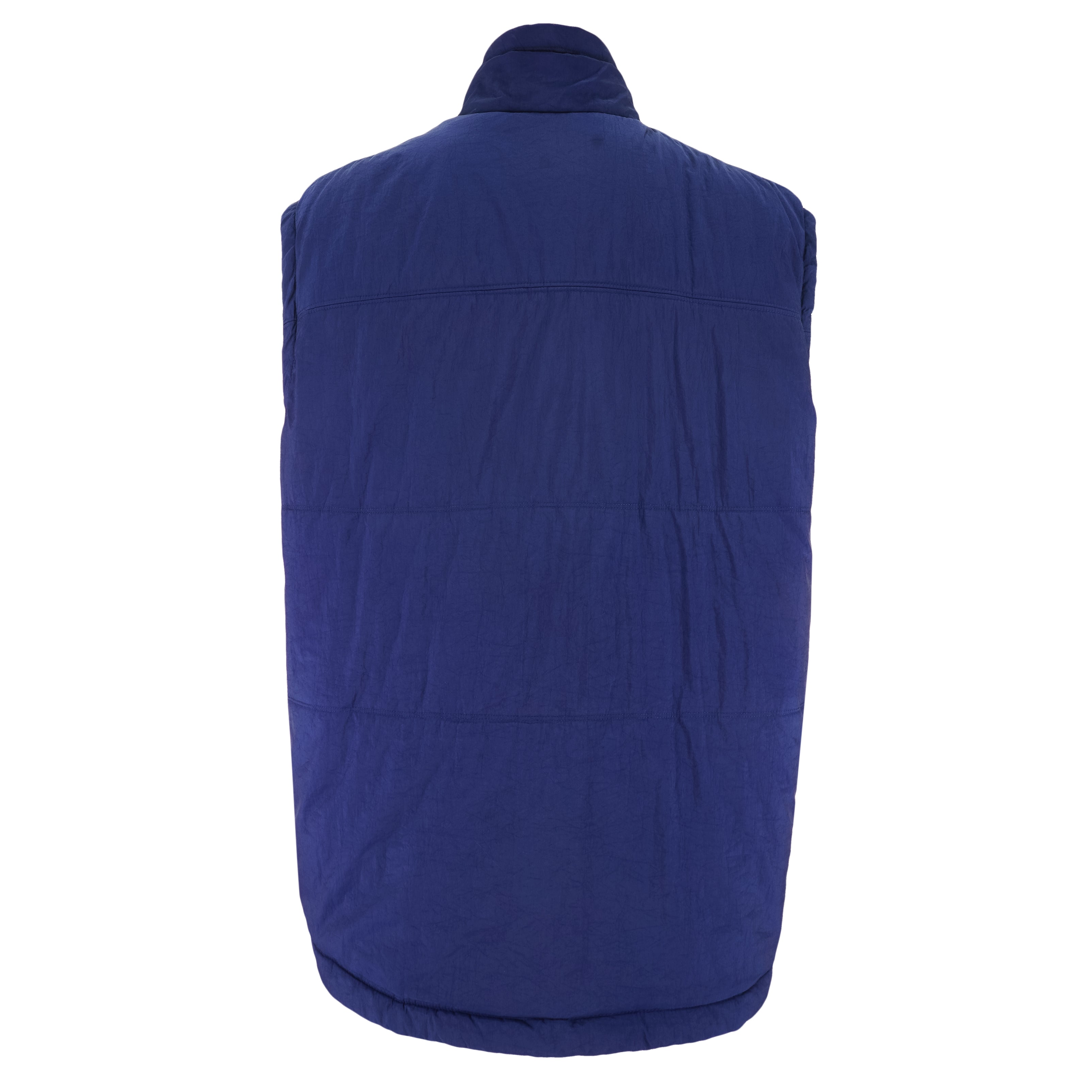 Nike - Blue Embroidered Puff Vest T-Shirt 1990s X-Large Vintage Retro